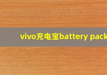 vivo充电宝battery pack